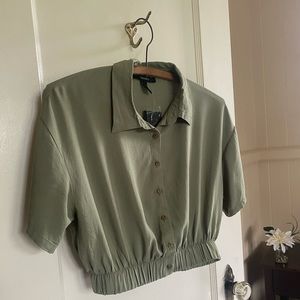 Collared Crop Top - New